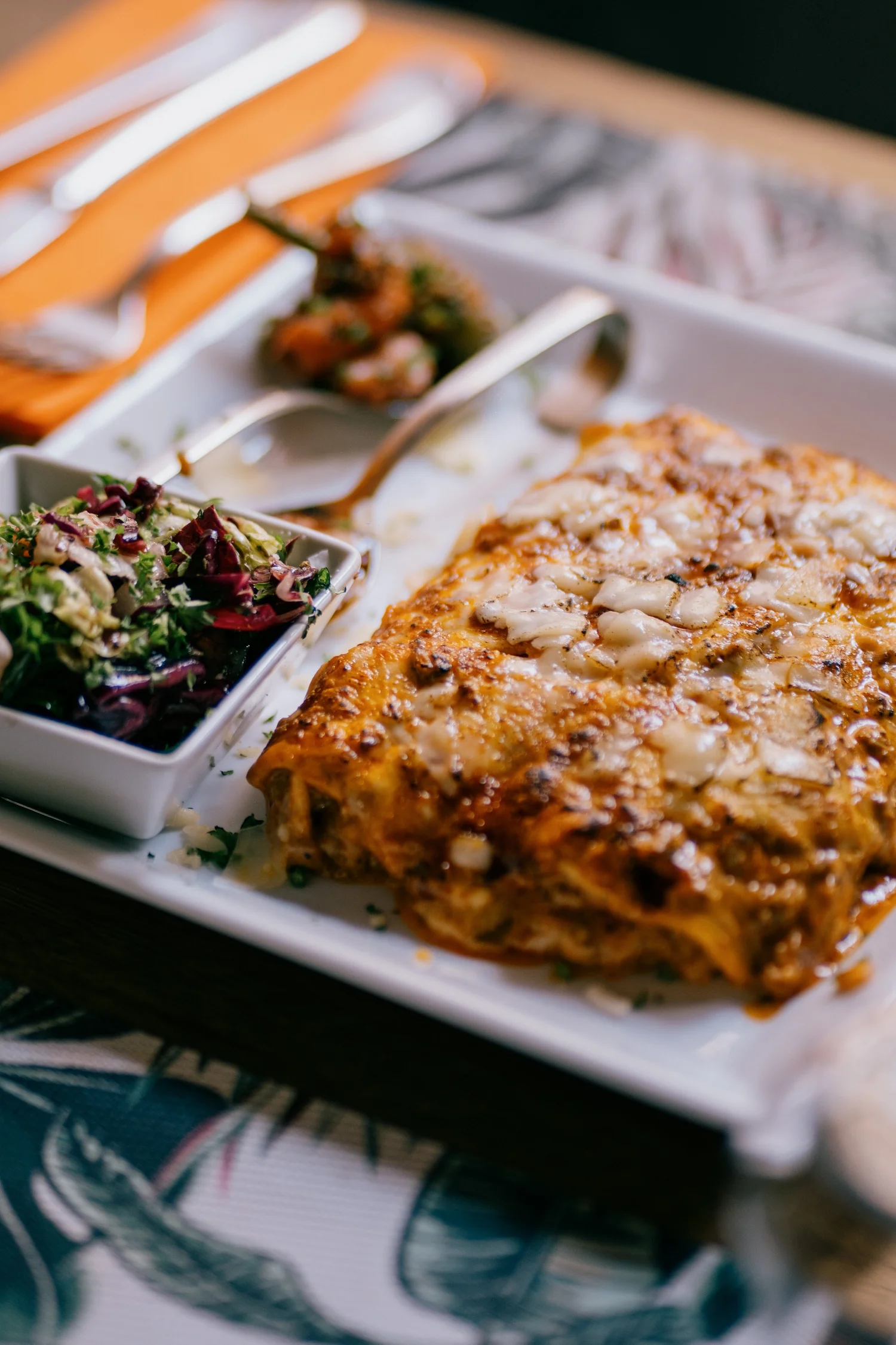 A dish served at a restaurant